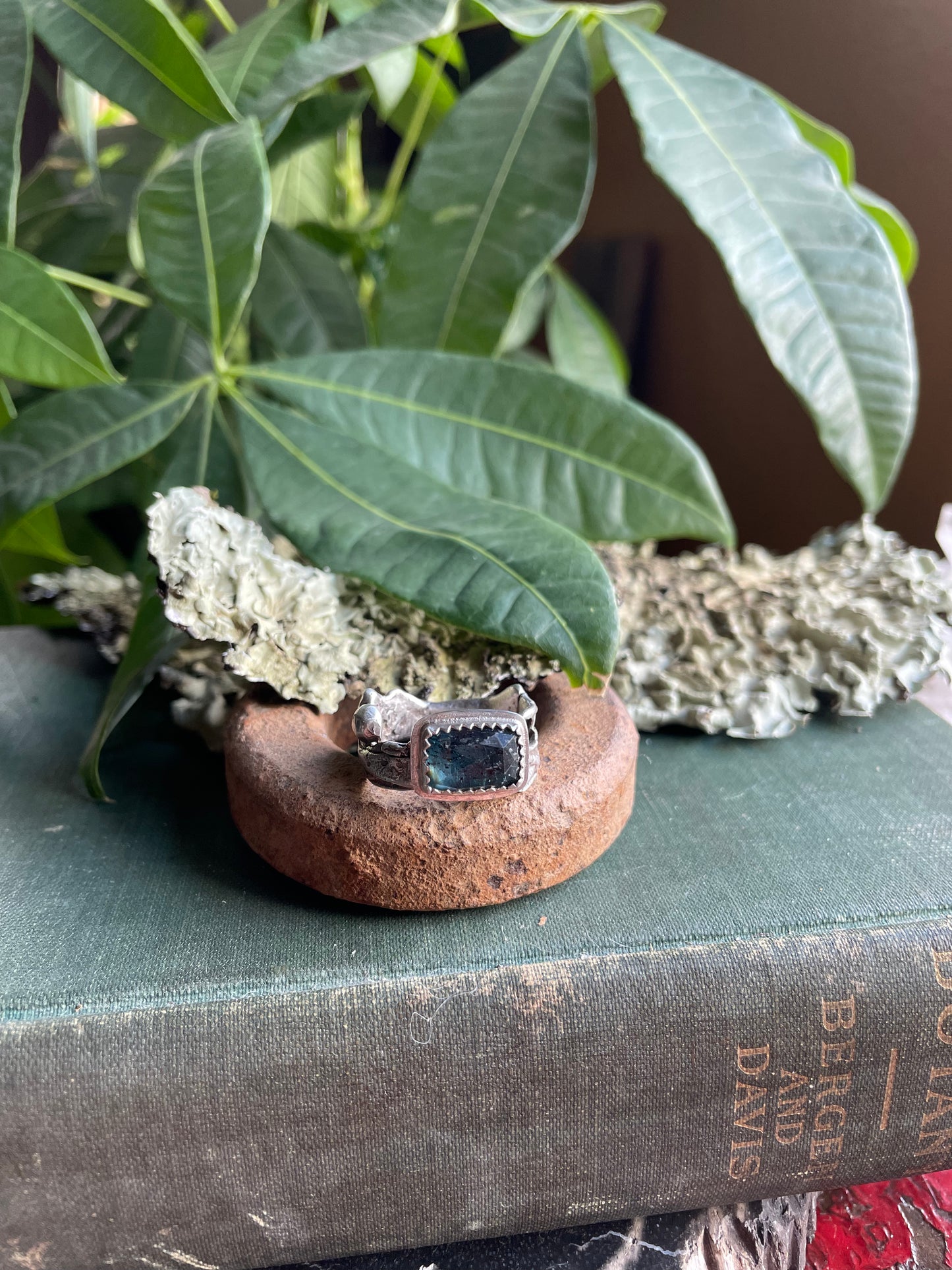 Teal Kyanite organic ring size